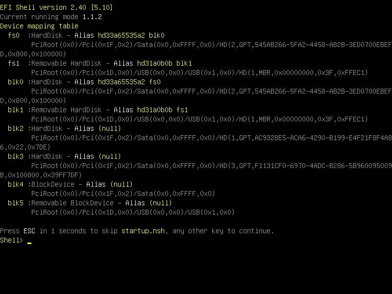 Default FreeDOS menu