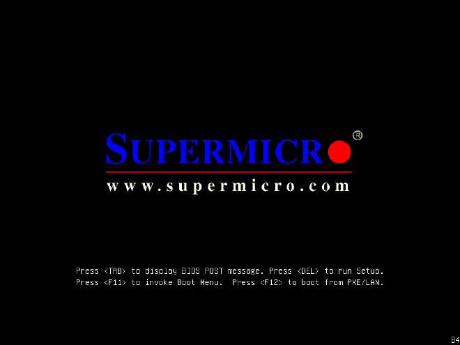 Supermicro Boot screen